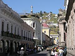 Ecuador Quito 06-01 Old Quito El Panecillo And Virgin Mary El Panecillo (small bread roll, 3016m) is a 200m hill separating south and Old Quito, topped by a 41m monument to the Virgin Mary. On the top of El Panecillo is a 30m statue of the Virgin Mary, inaugurated in 1975 and made of 7000 pieces of aluminum.